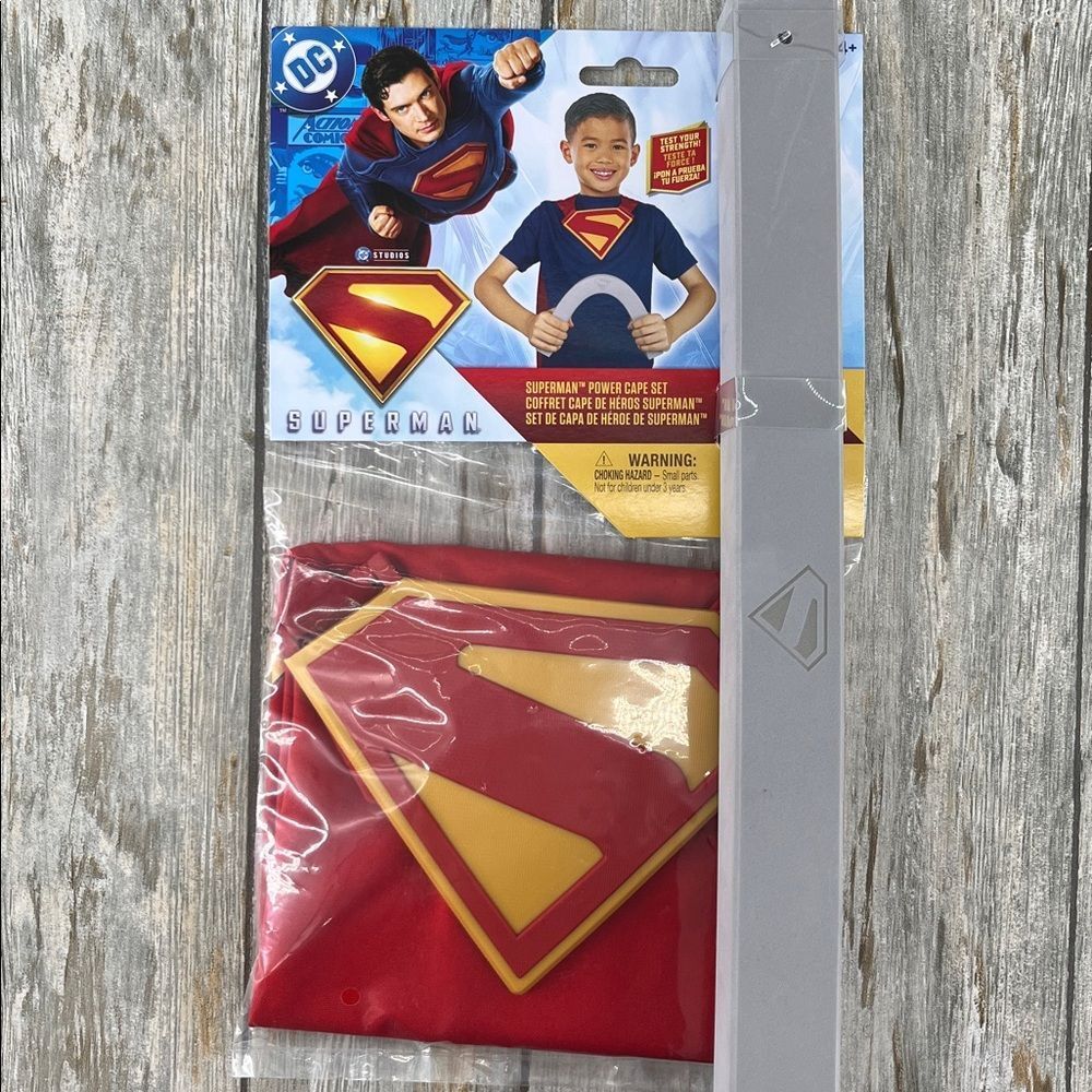 DC Comics SUPERMAN, Power Cape Set, Super Heroes Costume Halloween
